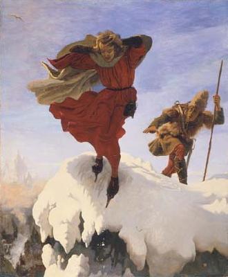 Ford Madox Brown Manfred on the Jungfrau oil painting picture